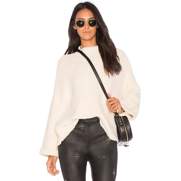 Free People Sweaters - Free People | Cuddle Up Pullover Ivory Sz. Medium